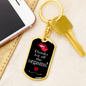 Boyfriend Husband Thanks Keychain orgasms Stainless Steel or 18k Gold Dog Tag Keyring-Express Your Love Gifts