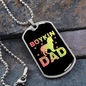 Boykin Dad Necklace Stainless Steel or 18k Gold Dog Tag 24" Chain-Express Your Love Gifts