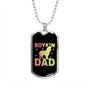 Boykin Dad Necklace Stainless Steel or 18k Gold Dog Tag 24" Chain-Express Your Love Gifts