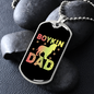 Boykin Dad Necklace Stainless Steel or 18k Gold Dog Tag 24" Chain-Express Your Love Gifts