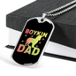Boykin Dad Necklace Stainless Steel or 18k Gold Dog Tag 24" Chain-Express Your Love Gifts