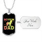 Boykin Dad Necklace Stainless Steel or 18k Gold Dog Tag 24" Chain-Express Your Love Gifts