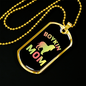 Boykin Mom Necklace Stainless Steel or 18k Gold Dog Tag 24" Chain-Express Your Love Gifts