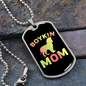 Boykin Mom Necklace Stainless Steel or 18k Gold Dog Tag 24" Chain-Express Your Love Gifts