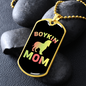 Boykin Mom Necklace Stainless Steel or 18k Gold Dog Tag 24" Chain-Express Your Love Gifts
