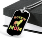 Boykin Mom Necklace Stainless Steel or 18k Gold Dog Tag 24" Chain-Express Your Love Gifts