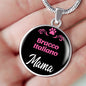 Bracco Italiano Mama Necklace Circle Pendant Stainless Steel or 18k Gold 18-22" Dog Mom Pendant-Express Your Love Gifts