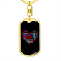 Brave Patient Mother Mom Keychain Stainless Steel or 18k Gold Dog Tag Keyring-Express Your Love Gifts