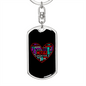 Brave Patient Mother Mom Keychain Stainless Steel or 18k Gold Dog Tag Keyring-Express Your Love Gifts