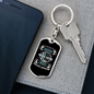 Brave Police Officer Keychain Stainless Steel or 18k Gold Dog Tag Keyring-Express Your Love Gifts