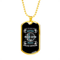 Brave Police Officer Necklace Stainless Steel or 18k Gold Dog Tag 24"-Express Your Love Gifts
