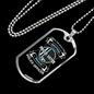 Brave Police Officer Necklace Stainless Steel or 18k Gold Dog Tag 24"-Express Your Love Gifts