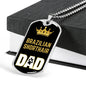 Brazilian Shorthair Cat Dad Necklace Stainless Steel or 18k Gold Dog Tag 24" Chain-Express Your Love Gifts