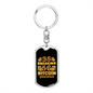 Breaking Bitcoin Crypto Keychain Stainless Steel or 18k Gold Dog Tag Keyring-Express Your Love Gifts