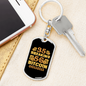 Breaking Bitcoin Crypto Keychain Stainless Steel or 18k Gold Dog Tag Keyring-Express Your Love Gifts