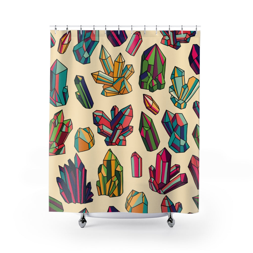 Bright Crystals Colorful Stylish Design 71" x 74" Elegant Waterproof Shower Curtain for a Spa-like Bathroom Paradise Exceptional Craftsmanship-Express Your Love Gifts