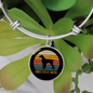 Britanny Mom Dog Bracelet Stainless Steel or 18k Gold Circle Bangle-Express Your Love Gifts