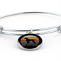 Britanny Mom Dog Bracelet Stainless Steel or 18k Gold Circle Bangle-Express Your Love Gifts