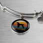 Britanny Mom Dog Bracelet Stainless Steel or 18k Gold Circle Bangle-Express Your Love Gifts