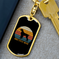 Britanny Mom Dog Keychain Stainless Steel or 18k Gold Dog Tag Keyring-Express Your Love Gifts