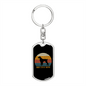 Britanny Mom Dog Keychain Stainless Steel or 18k Gold Dog Tag Keyring-Express Your Love Gifts