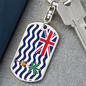 British Indian Ocean Territory Flag Swivel Keychain Dog Tag Stainless Steel or 18k Gold-Express Your Love Gifts