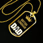 British Longhair Cat Dad Necklace Stainless Steel or 18k Gold Dog Tag 24" Chain-Express Your Love Gifts