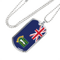 British Virgin Island Flag Necklace Stainless Steel or 18k Gold Dog Tag 24" Chain-Express Your Love Gifts