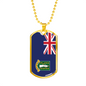 British Virgin Island Flag Necklace Stainless Steel or 18k Gold Dog Tag 24" Chain-Express Your Love Gifts