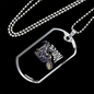 Broom Witch Biker Necklace Stainless Steel or 18k Gold Dog Tag 24"-Express Your Love Gifts