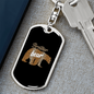 Brother Bear Mom Keychain Stainless Steel or 18k Gold Dog Tag Keyring-Express Your Love Gifts