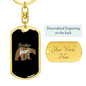 Brother Bear Mom Keychain Stainless Steel or 18k Gold Dog Tag Keyring-Express Your Love Gifts
