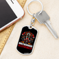 Brotherhood Forced By Fire Keychain Stainless Steel or 18k Gold Dog Tag Keyring-Express Your Love Gifts
