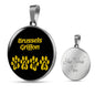 Brussels Griffon Mama Circle Necklace Stainless Steel or 18k Gold 18-22" Dog Owner Lover-Express Your Love Gifts