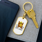BTC King Crypto Keychain Stainless Steel or 18k Gold Dog Tag Keyring-Express Your Love Gifts