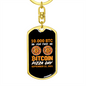 BTC Pizza Crypto Keychain Stainless Steel or 18k Gold Dog Tag Keyring-Express Your Love Gifts