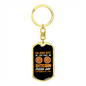 BTC Pizza Crypto Keychain Stainless Steel or 18k Gold Dog Tag Keyring-Express Your Love Gifts