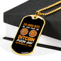BTC Pizza Crypto Necklace Stainless Steel or 18k Gold Dog Tag 24" Chain-Express Your Love Gifts