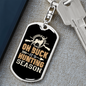 Buck Hunting Season Keychain Stainless Steel or 18k Gold Dog Tag Keyring-Express Your Love Gifts