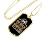 Buck Hunting Season Necklace Stainless Steel or 18k Gold Dog Tag 24" Chain-Express Your Love Gifts