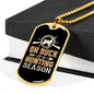 Buck Hunting Season Necklace Stainless Steel or 18k Gold Dog Tag 24" Chain-Express Your Love Gifts