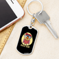 Budgie Mom Keychain Stainless Steel or 18k Gold Dog Tag Keyring-Express Your Love Gifts