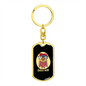 Budgie Mom Keychain Stainless Steel or 18k Gold Dog Tag Keyring-Express Your Love Gifts