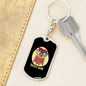 Budgie Mom Keychain Stainless Steel or 18k Gold Dog Tag Keyring-Express Your Love Gifts