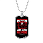Build One Another 1 Thessalonians 5:11 Necklace Stainless Steel or 18k Gold Dog Tag 24" Chain-Express Your Love Gifts