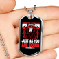 Build One Another 1 Thessalonians 5:11 Necklace Stainless Steel or 18k Gold Dog Tag 24" Chain-Express Your Love Gifts