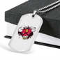 Bull Bitcoin Crypto Necklace Stainless Steel or 18k Gold Dog Tag 24" Chain-Express Your Love Gifts