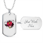 Bull Bitcoin Crypto Necklace Stainless Steel or 18k Gold Dog Tag 24" Chain-Express Your Love Gifts