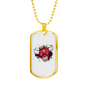 Bull Bitcoin Crypto Necklace Stainless Steel or 18k Gold Dog Tag 24" Chain-Express Your Love Gifts