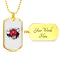 Bull Bitcoin Crypto Necklace Stainless Steel or 18k Gold Dog Tag 24" Chain-Express Your Love Gifts